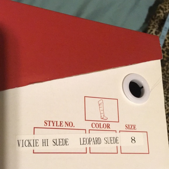 Over the Knee Suede Leopard Slouch Boots Size 8 Nature Breeze - Picture 8 of 9